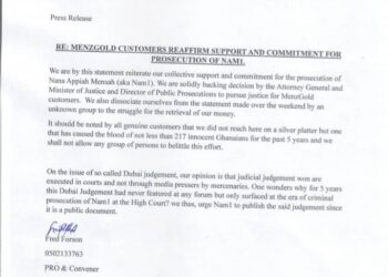 Aggrieved Menzgold customers call for swift prosecution of NAM 1