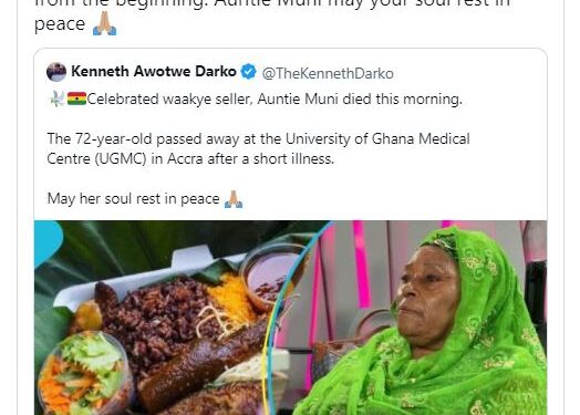‘Auntie Muni goes down with the original recipe’ – netizens react to death of renowned waakye seller 1 auntie muni goes down with the original recipe netizens react to death of renowned waakye seller