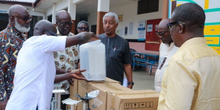 district grand lodge of ghana donates medical equipment to battor catholic hospital