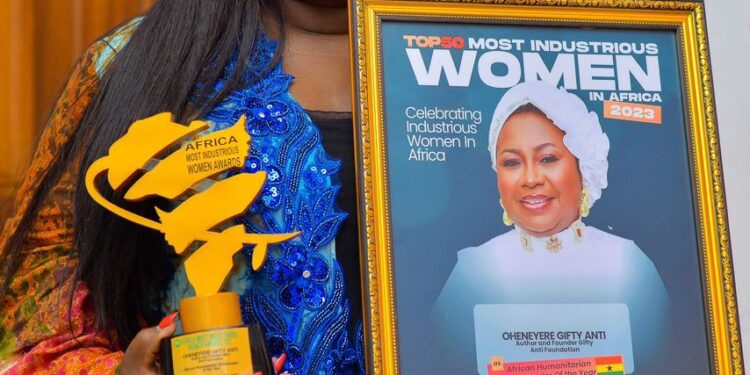 gifty anti wins big at africa most industrious womens awards photos