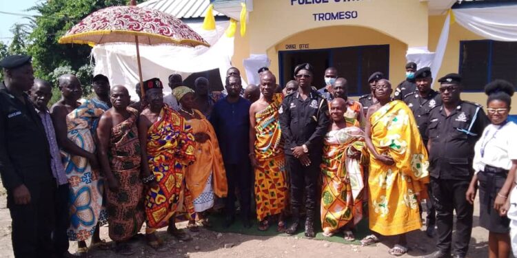 tromeso community in wenchi gets new police post
