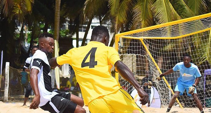 ghanas black sharks secure advantage with victory in beach soccer afcon qualifier