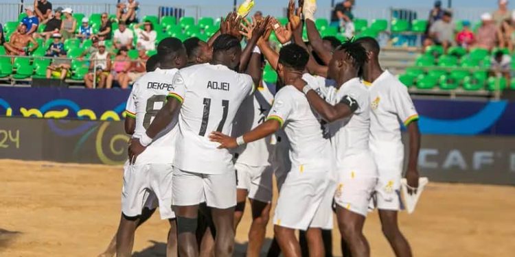 beach soccer afcon ghanas black sharks fall to egypt in opener