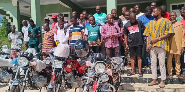 ndc zonal executives receive motorbikes to support campaign activities