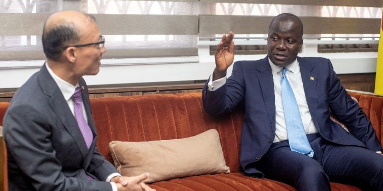 new chinese envoy pays courtesy visit to lands minister