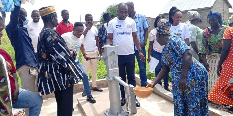 youth harvest foundation commissions borehole for yikene community
