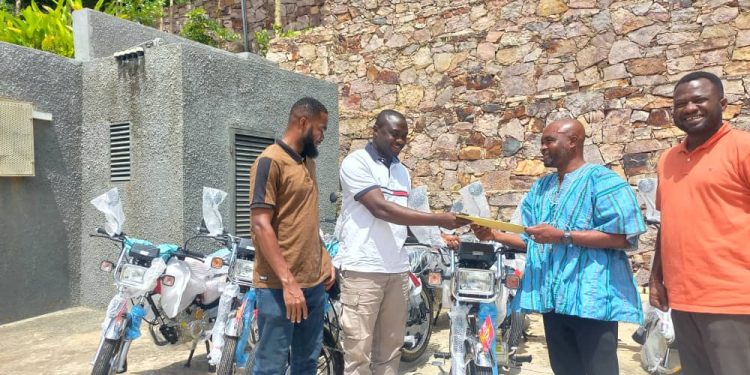 gaming commission ceo donates motorbikes to boost eastern regional npp campaign