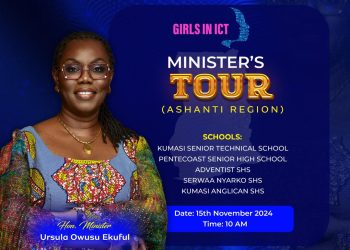 Minister to Tour Girls-In-ICT Training Centres in the Ashanti Region