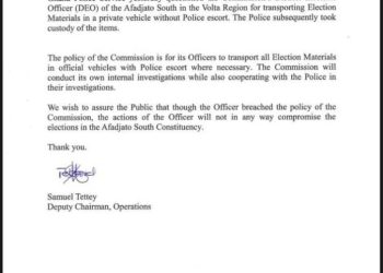 Electoral Commission Investigates Incident Involving Unauthorized Transport of Election Materials in Volta Region