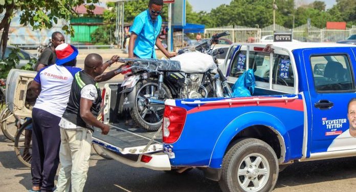 ENGR. George Wireko-Brobby Distributes Motorbikes To Support NPP Constituencies In Greater Accra 1 engr george wireko brobby distributes motorbikes to support npp constituencies in greater accra