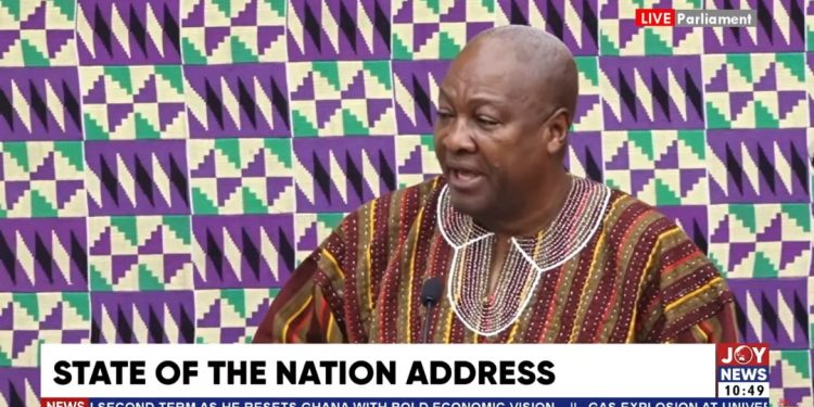 2025 sona 55 projects stalled due to debts mahama