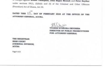 A-G withdraws charges against former SSNIT boss Dr Ernest Thompson and 3 others