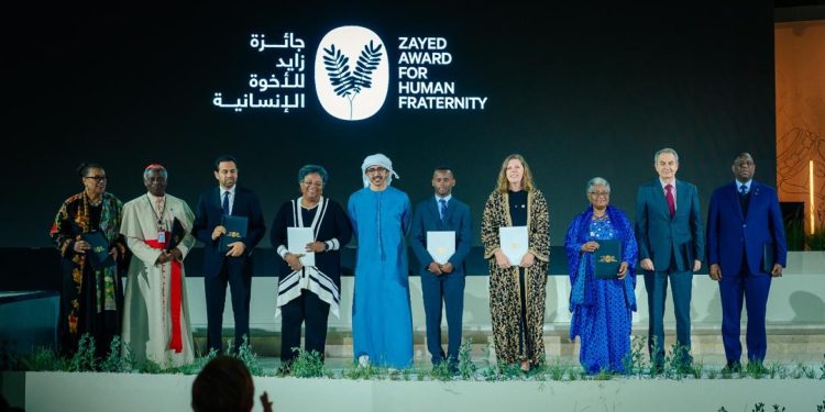abdullah bin zayed attends zayed award for human fraternity ceremony recognising 2025 honorees