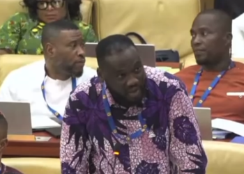 Asante Akyem North MP delivers parliamentary contribution in Twi