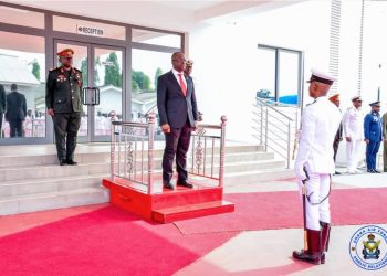 Defence Minister Omane Boamah inspects Ghana Navy Guard of Honour, tours military facilities