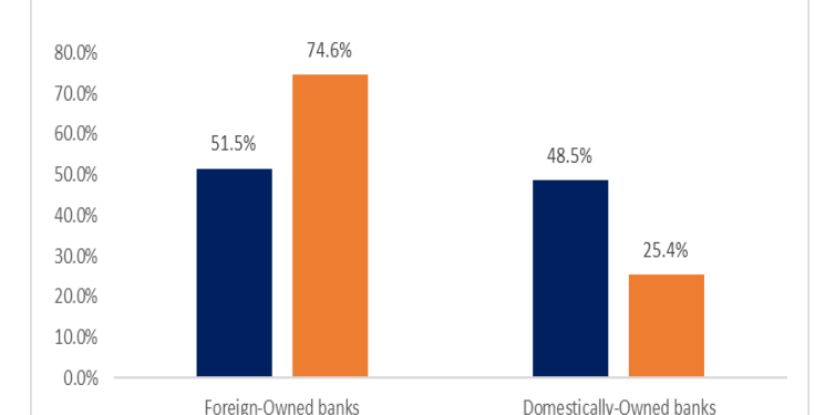 domestic banks dominate percentage of secured loans granted in 2024 q4 bog