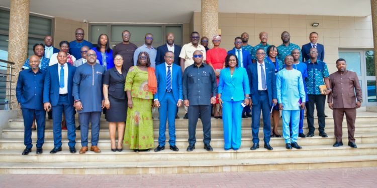 dr victor bampoe engages nhia staff as he begins work as the new ceo
