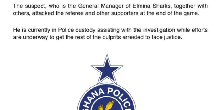 elmina sharks gm arrested for attacking referee after division 1 match