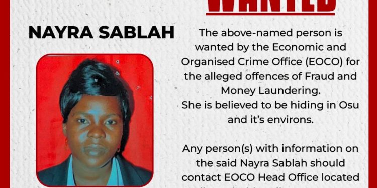 EOCO declares Nayra Sablah wanted for fraud and money laundering 1 eoco declares nayra sablah wanted for fraud and money laundering