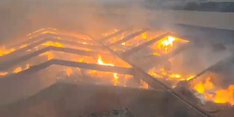 fire at fineprint warehouse in tema confined gnfs