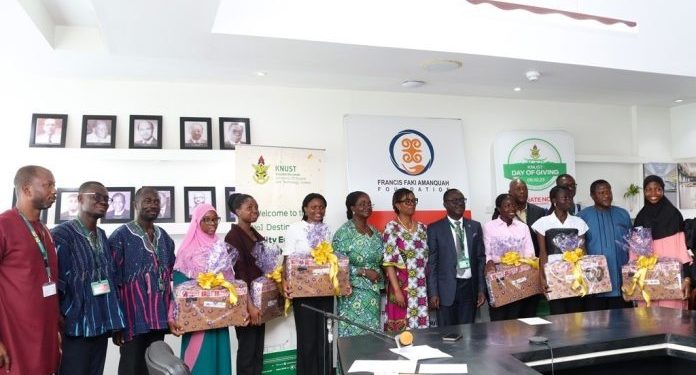 francis faki amanquah foundation supports six knust students with scholarships