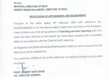 GES revokes appointments of staff not yet on payroll