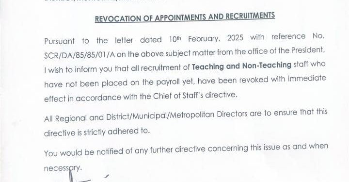 ges revokes appointments of staff not yet on payroll