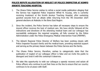 Ghana Police Service refutes claims of neglecting injured officer at KATH