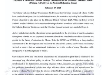 Ghana’s Christian Leaders Decry Exclusion from National Education Dialogue