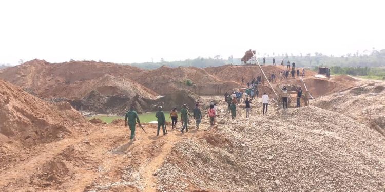 illegal miners have destroyed over 7500 football pitches of forest reserve lands minister