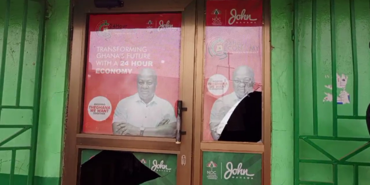 irate ndc youth in ashaiman vandalise chairmans office over appointment discontent