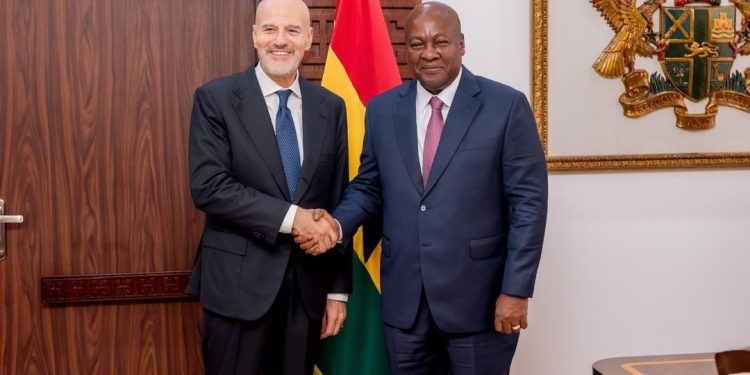 mahama and eni ceo discuss economic diversification plans in ghana
