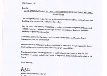 MASLOC CEO Abibata Shanni Mahama resigns