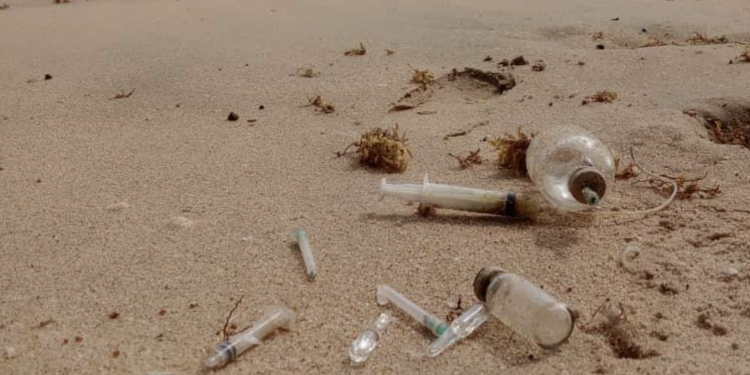 Medical waste washed ashore at Ngelekazo beach 1 medical waste washed ashore at ngelekazo beach