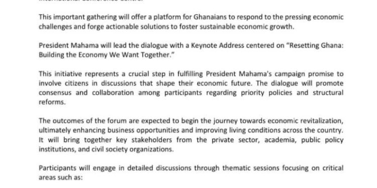 national economic dialogue to start from march 3 2025