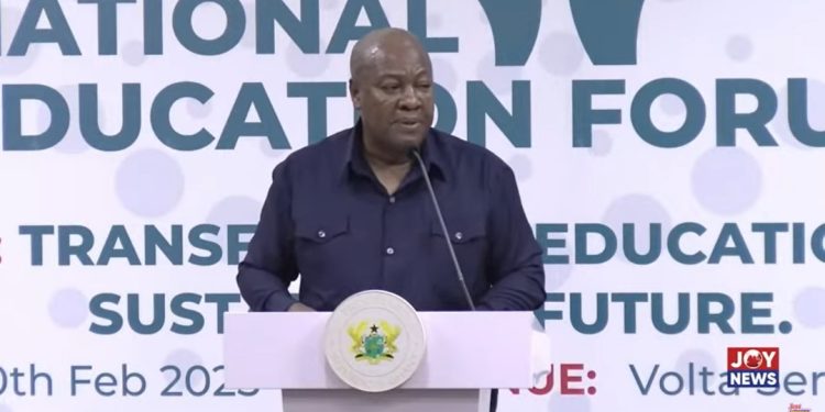 national education forum your recommendations will not gather dust on the shelf mahama