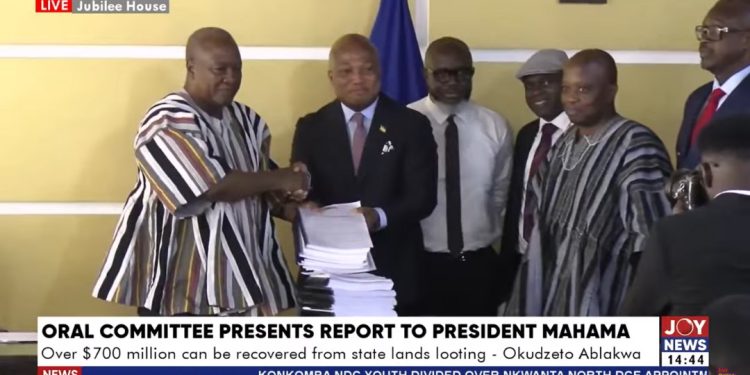 oral committee presents over two thousand corruption reports to mahama