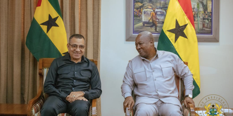 president mahama holds bilateral discussions with sao tome counterpart
