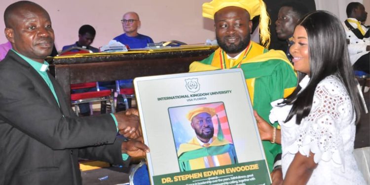 stephen edwin ewoodzie receives a doctorate for community development