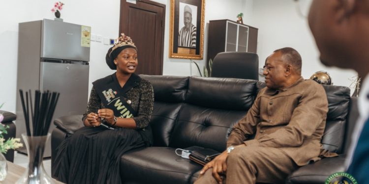 2024 ghanas most beautiful winner titiaka engages sector ministers on climate action and job creation
