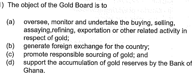all that glitters is not gold initial comments on ghanas gold board