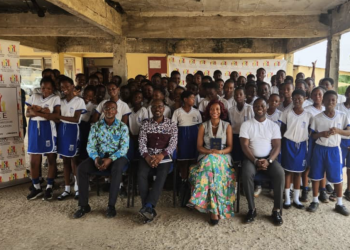 Celestine Addo’s Project partners with NCCE to donate constitution booklets to Redeemer Preparatory and JHS