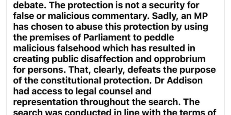 Deputy AG pledges action against abuse of parliamentary privileges 1 deputy ag pledges action against abuse of parliamentary privileges