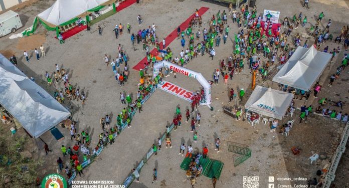 ecowas marathon champions youth gender equality and unity in 50th anniversary celebration