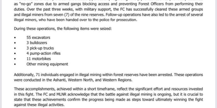 forestry commission defends anti illegal mining efforts details arrests seizures
