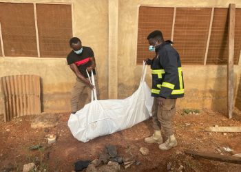 GNFS assists in retrieving decomposed body from septic tank in Sunyani
