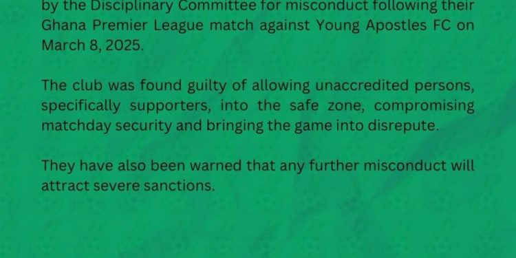 gpl hearts of oak fined ghs 20000 for allowing fans into security zone