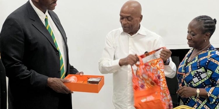 ivorian olympic committee honours rugby africa president herbert mensah
