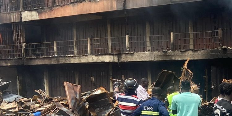 kumasi fire a r minister halts creation of new lorry terminal after fire