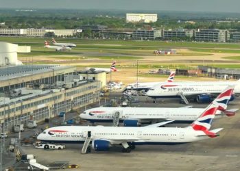 London’s Heathrow Airport shuts down for a day, disrupting flights to and from Ghana